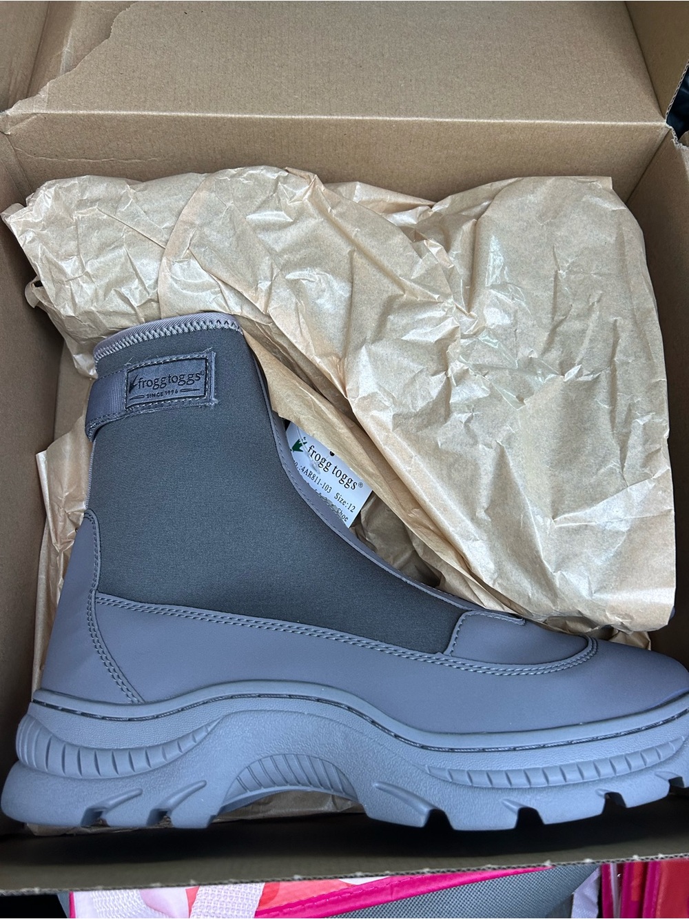 Frogg Toggs Aransas Boots w/ Ankle Strap Surf and Sand Water Shoes Gray NIB - Picture 4 of 8